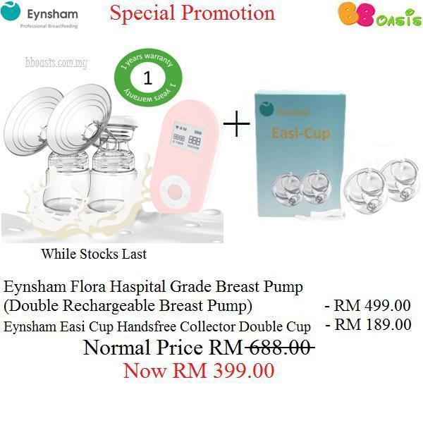 Eynsham Flora Hospital Grade Breast Pump (Double Rechargeable Breast Pump) + Easi Cup